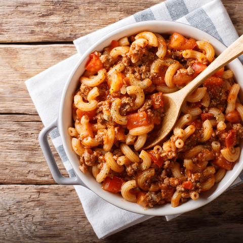 Macaroni à la viande (option avec ou sans fromage)