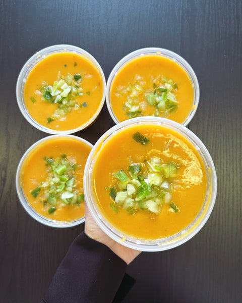 Soupe patates douces et poireaux