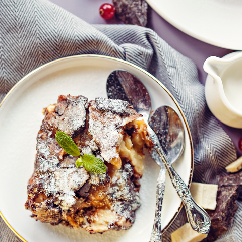 Bread pudding (croissant and chocolate)