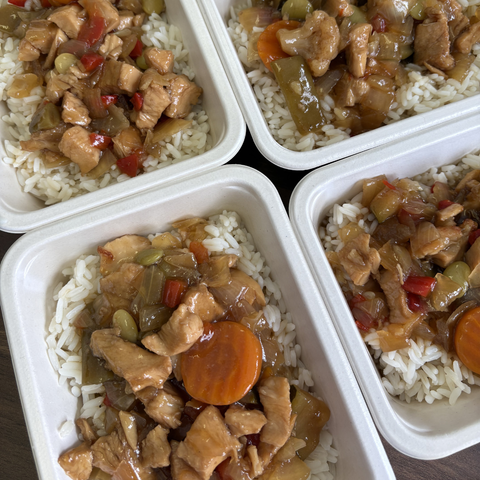 Poulet sauté teriyaki et légumes