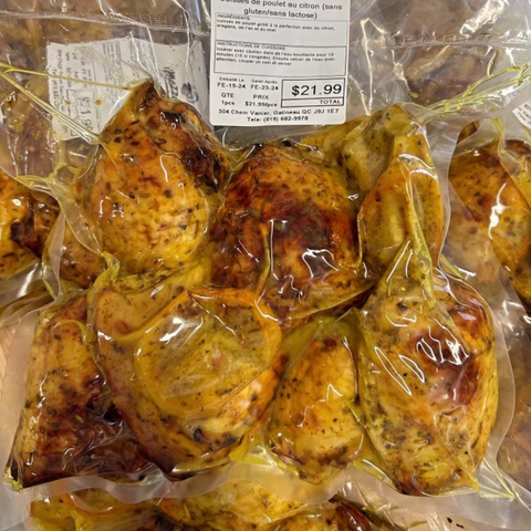Lemon chicken thighs (gluten-free/lactose-free)