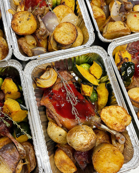 Confit de Canard grillé avec réduction aux framboises (sans gluten) (Disponible le 23 décembre)