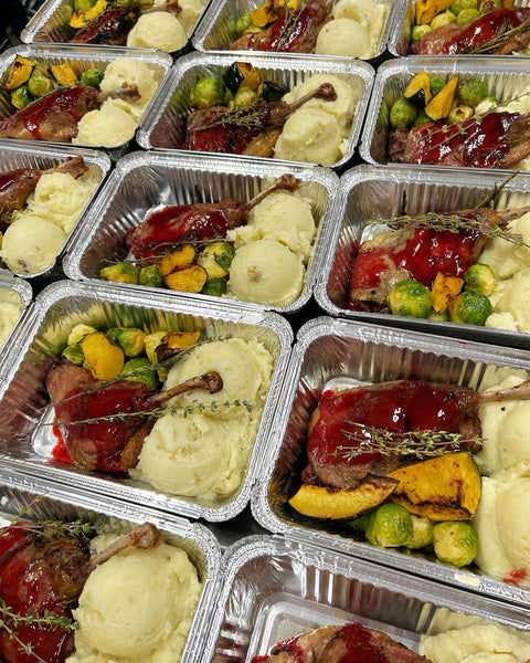 Confit de Canard grillé avec réduction aux framboises (sans gluten) (Disponible le 23 décembre)